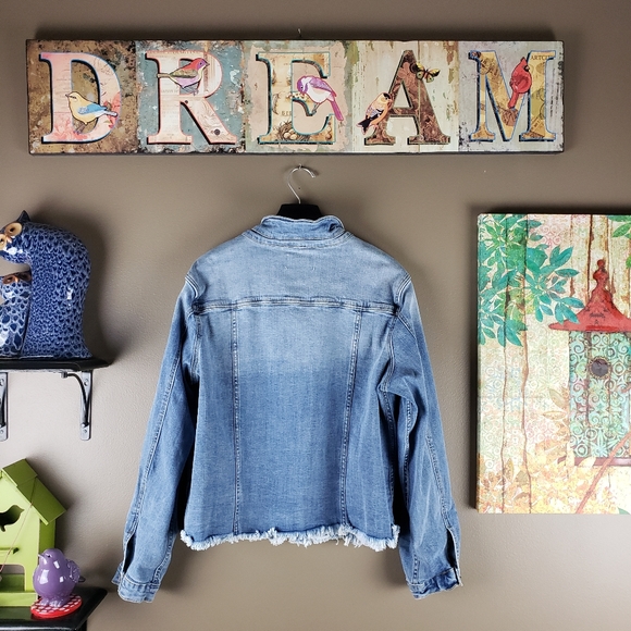 Kancan distressed denim jean jacket 3XL - Picture 11 of 13